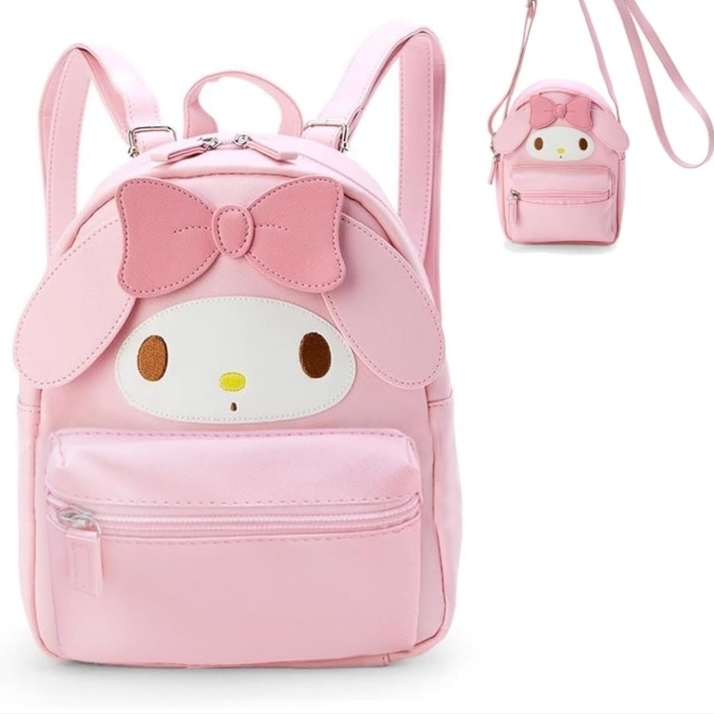 Cute Pink Character Backpack Sanrio Hello kitty bow purse